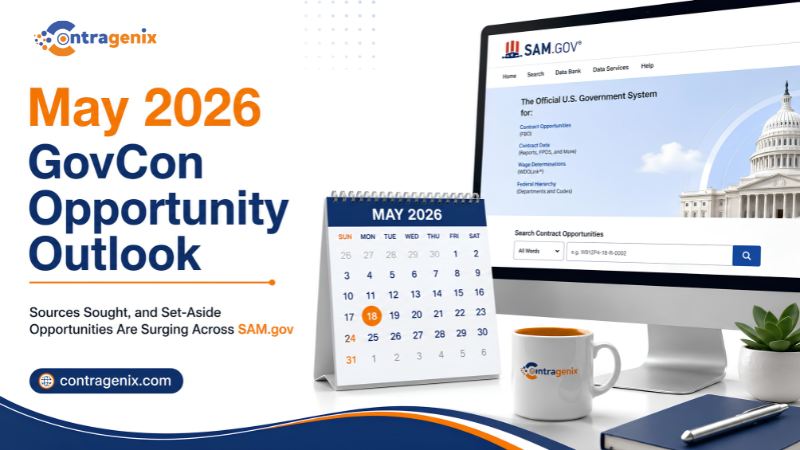 May 2026 GovCon Opportunity Outlook. Sources Sought, and Set-Aside Opportunities Are Surging Across SAM.gov.